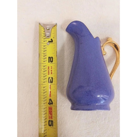 J. Godinger & Co. Antique Blue 14k Gold Leaf Handle Cream Pitcher RARE COLLECT! - Picture 10 of 11